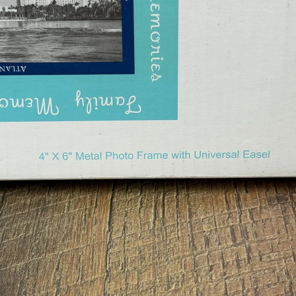 Atlantis Paradise Island 4x6 Metal Photo Frame Family Memories NIB